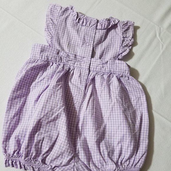 Gymboree Outlet Pretty Pansy VGUC 3-6 Month Romper. - Picture 3 of 3